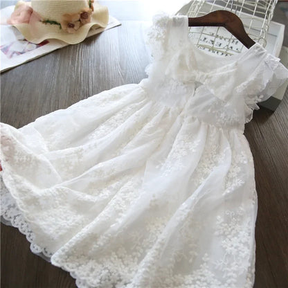 Kids Girls Lace Flower Design Birthday, Wedding Dresses childrensterritory