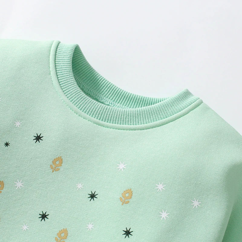 Kids Girls Warm Fleece Long Sleeves Mesh Dresses childrensterritory