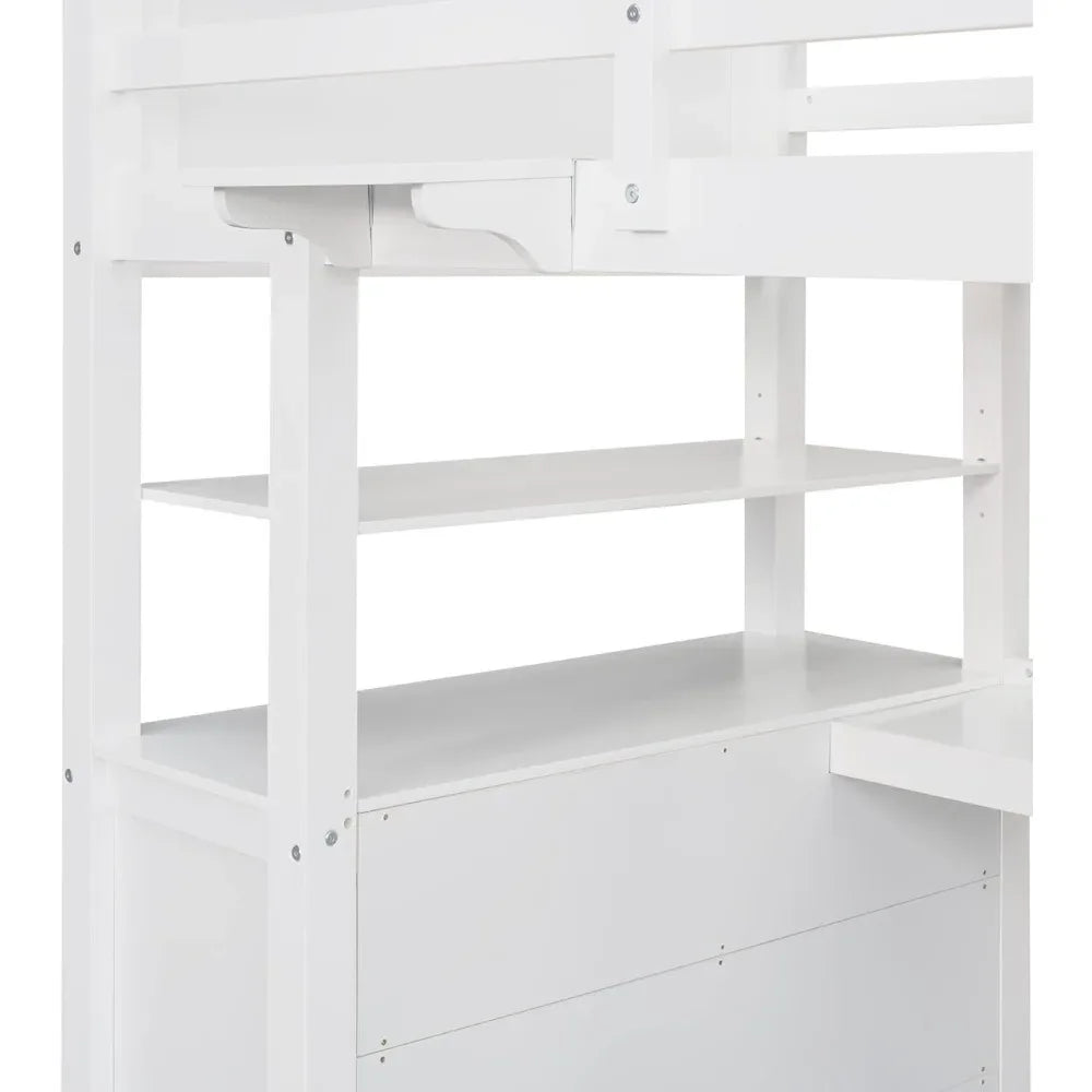 Twin Size Wooden Bed with Storage Drawers for Kids childrensterritory