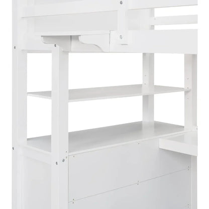 Twin Size Wooden Bed with Storage Drawers for Kids childrensterritory
