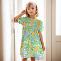 Casual Style Young Girls Floral Pattern Party Dress childrensterritory
