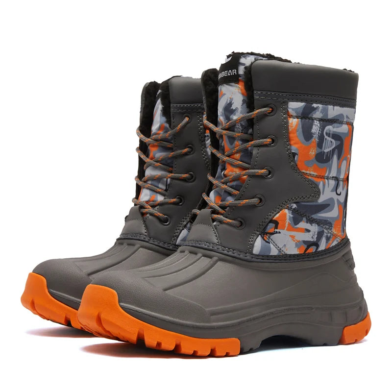 Teenage Girls Boys Non-Slip Waterproof Warm Fur Boots childrensterritory