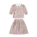 Collar Design Summer Matching Clothing Set childrensterritory