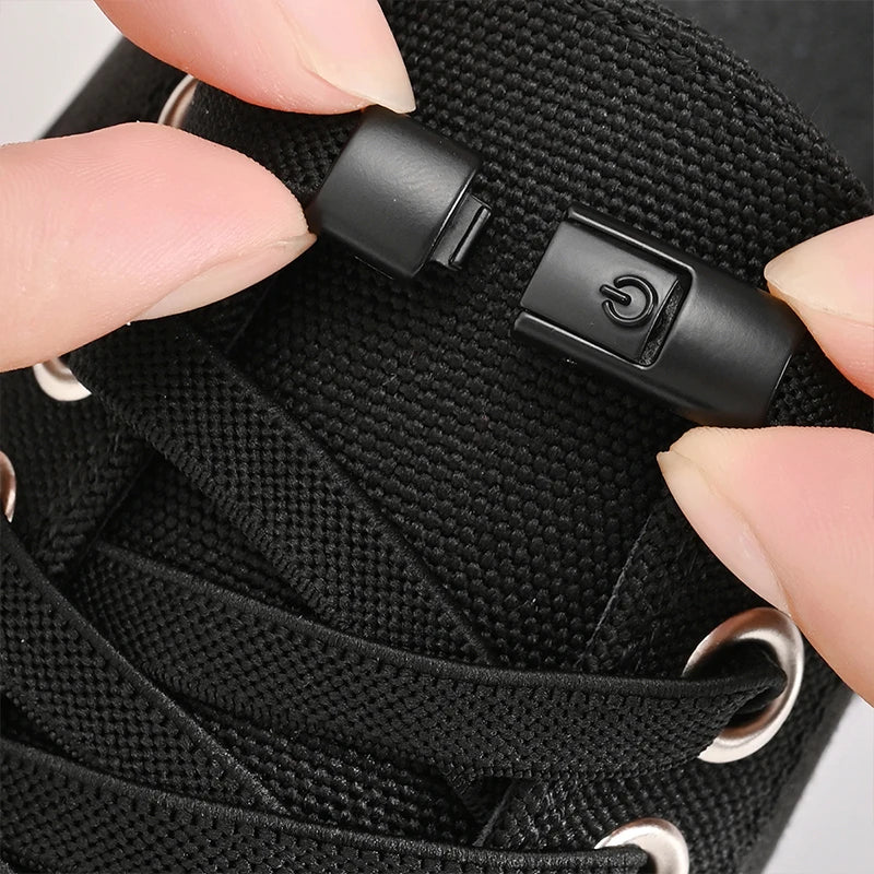 Kids 8mm Elastic Laces Press Lock Shoelaces for Shoes childrensterritory