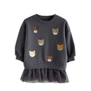 Kids Girls Stars Beading Dresses For Winters childrensterritory