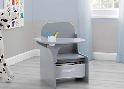 Classic Chair Desk With Storage Bin for Children Room