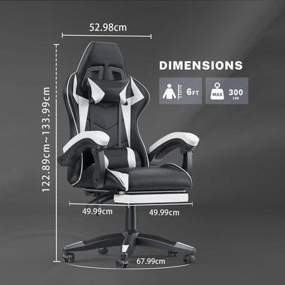 Adaptable Gaming Chair with Headrest and Footrest childrensterritory