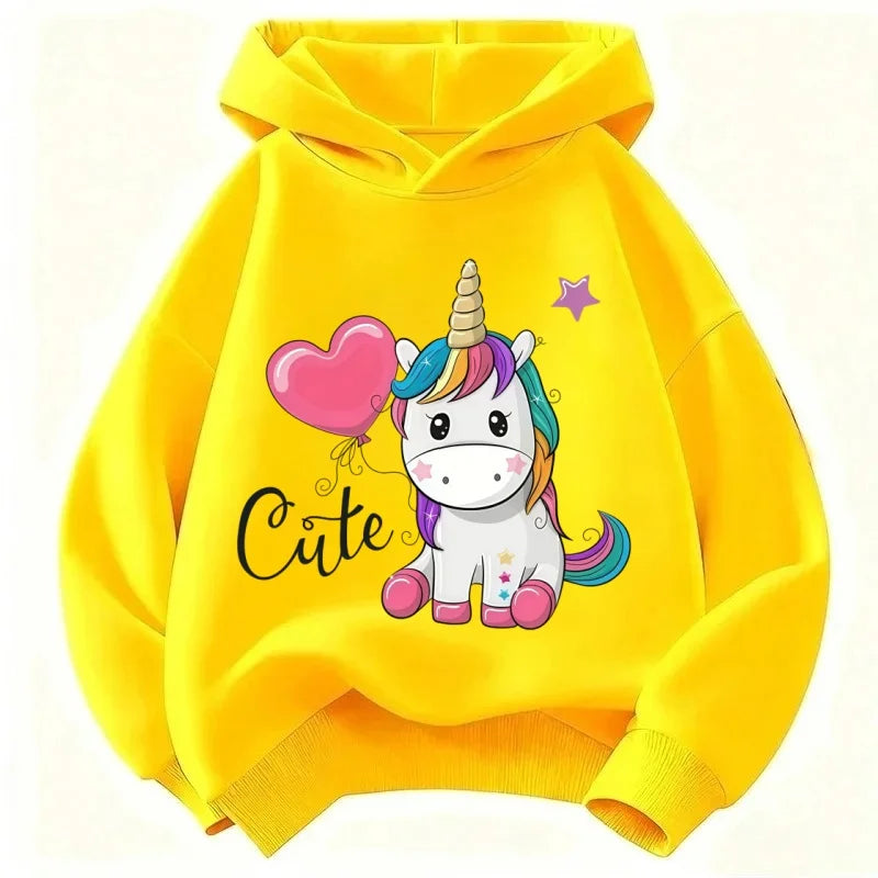 Cute Cartoon Printed Warm Hoodies for Girls&
