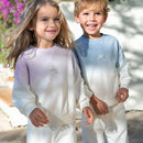 Kids Girls Boys Gradient Color Sports Suits Set for Spring childrensterritory