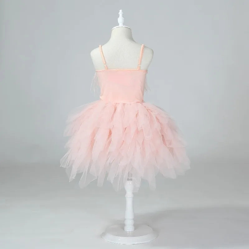 Sleeveless Lace Design Princess Dresses For Girls