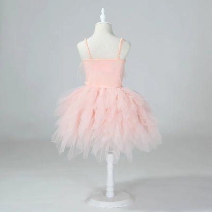 Sleeveless Lace Design Princess Dresses For Girls