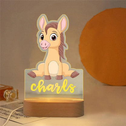 Personalized Cartoon Animal Design Night Light for Kids Room childrensterritory