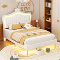 Modern Upholstered Princess Bed With LED Lights childrensterritory