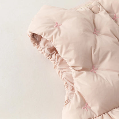 Waterproof Sleeveless Little Girls Cotton Down Jackets