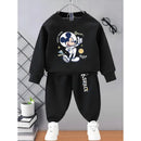 Boys' Long-Sleeved Cartoon Print Winter Tracksuit