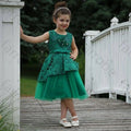 Sleeveless Fluffy Floral Birthday Party Dresses For Girls