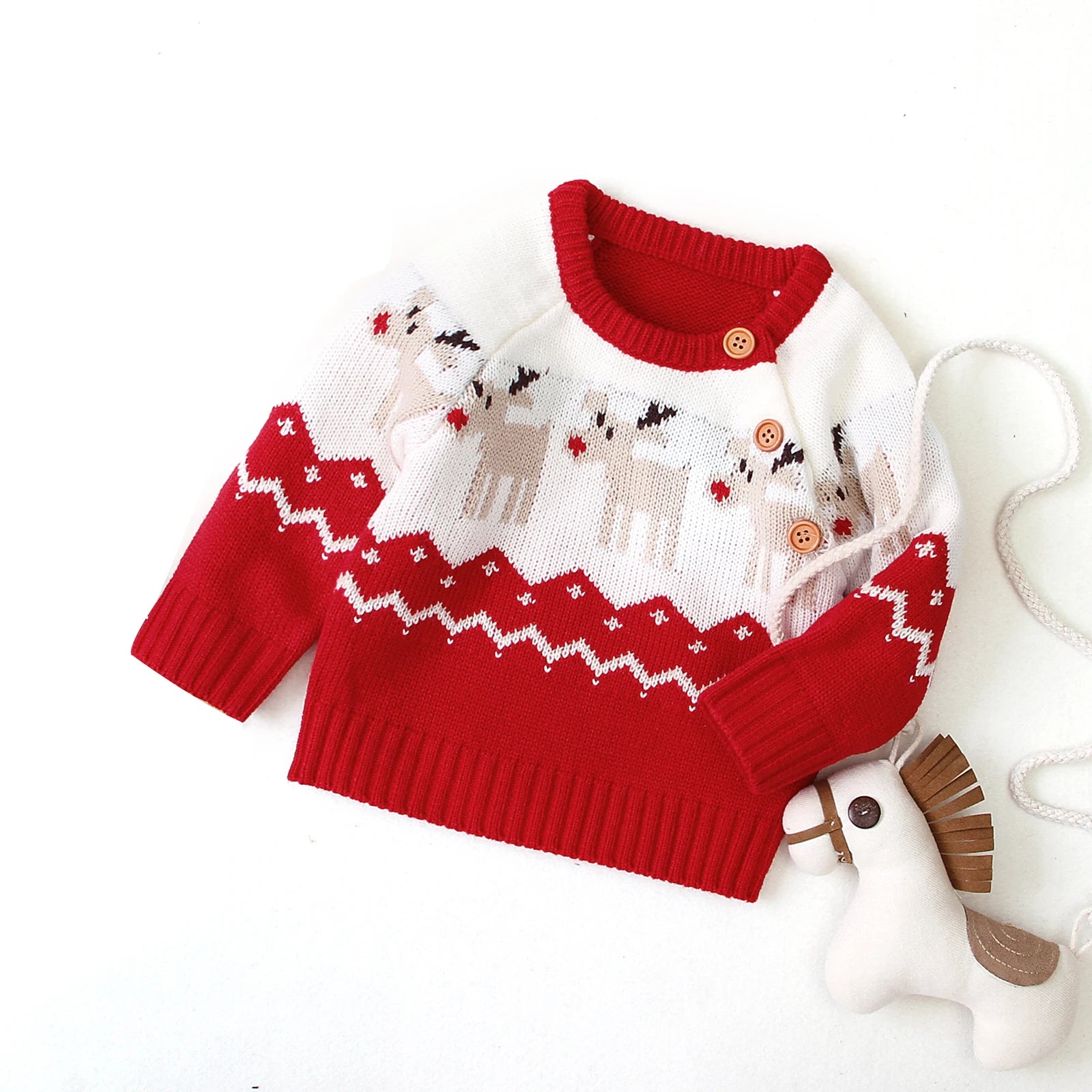 Baby Kids Long Sleeves Christmas Sweater childrensterritory
