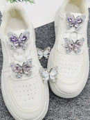 Girls' Two-piece Bling Butterfly Shoelace Buckles childrensterritory