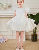 Elegant, Shiny, Lush Little Girl's Wedding Party Dress childrensterritory