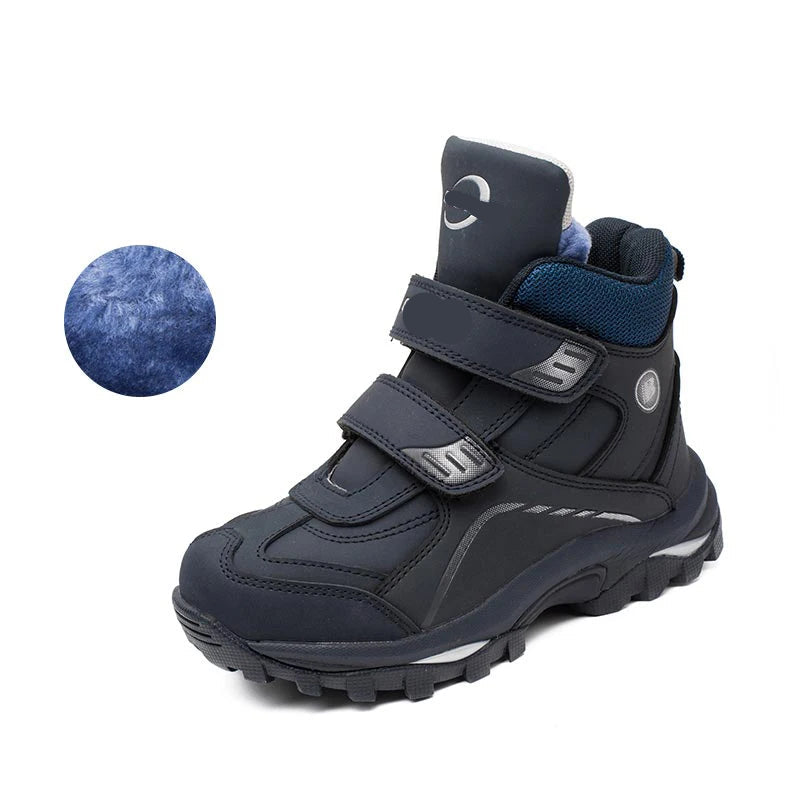 Anti-slip Kids Boys Ankle Boots with Motorcycle Hook and Loop childrensterritory
