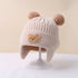 Cartoon Bear Ear Protection Knitted Hat for Toddler Boys Girls childrensterritory