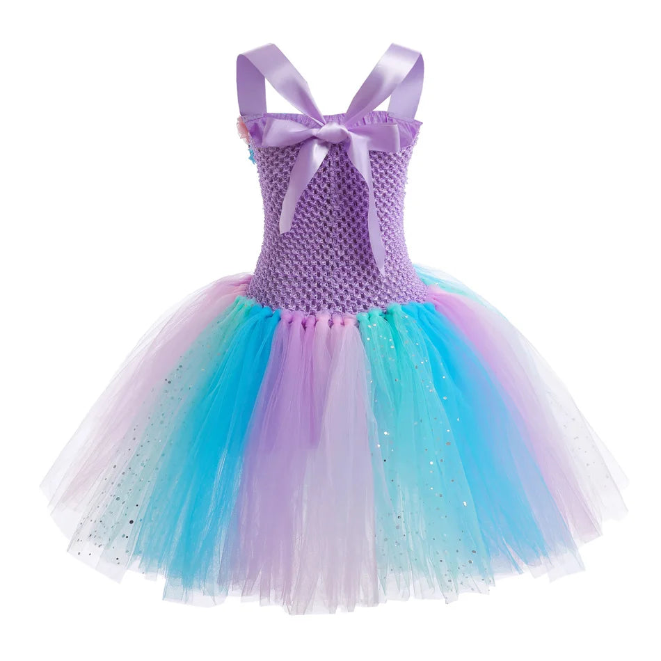 Girls Mermaid Style Tutu Princess Birthday/Halloween Party Dresses childrensterritory