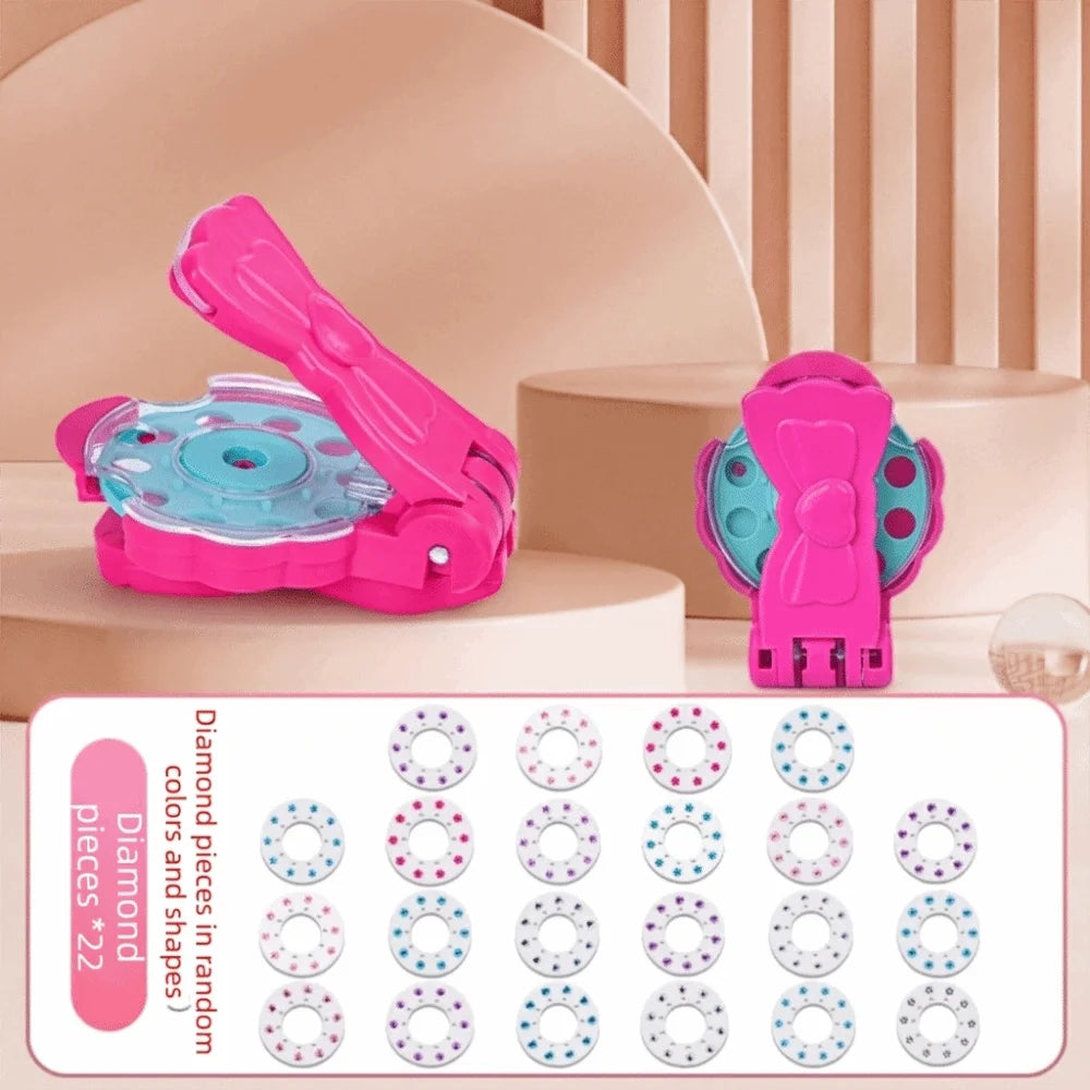 Girls Hair Braiding with Diamond Ornament Machine
