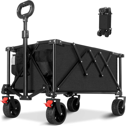 A Robust, Foldable Utility Garden Cart with Large All-terrain Wheels childrensterritory