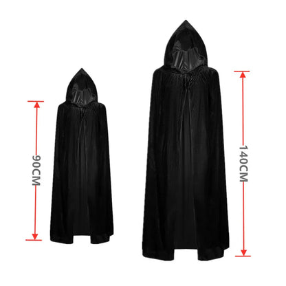 Halloween Death Black Cloak and Skeleton Costume Prop Set