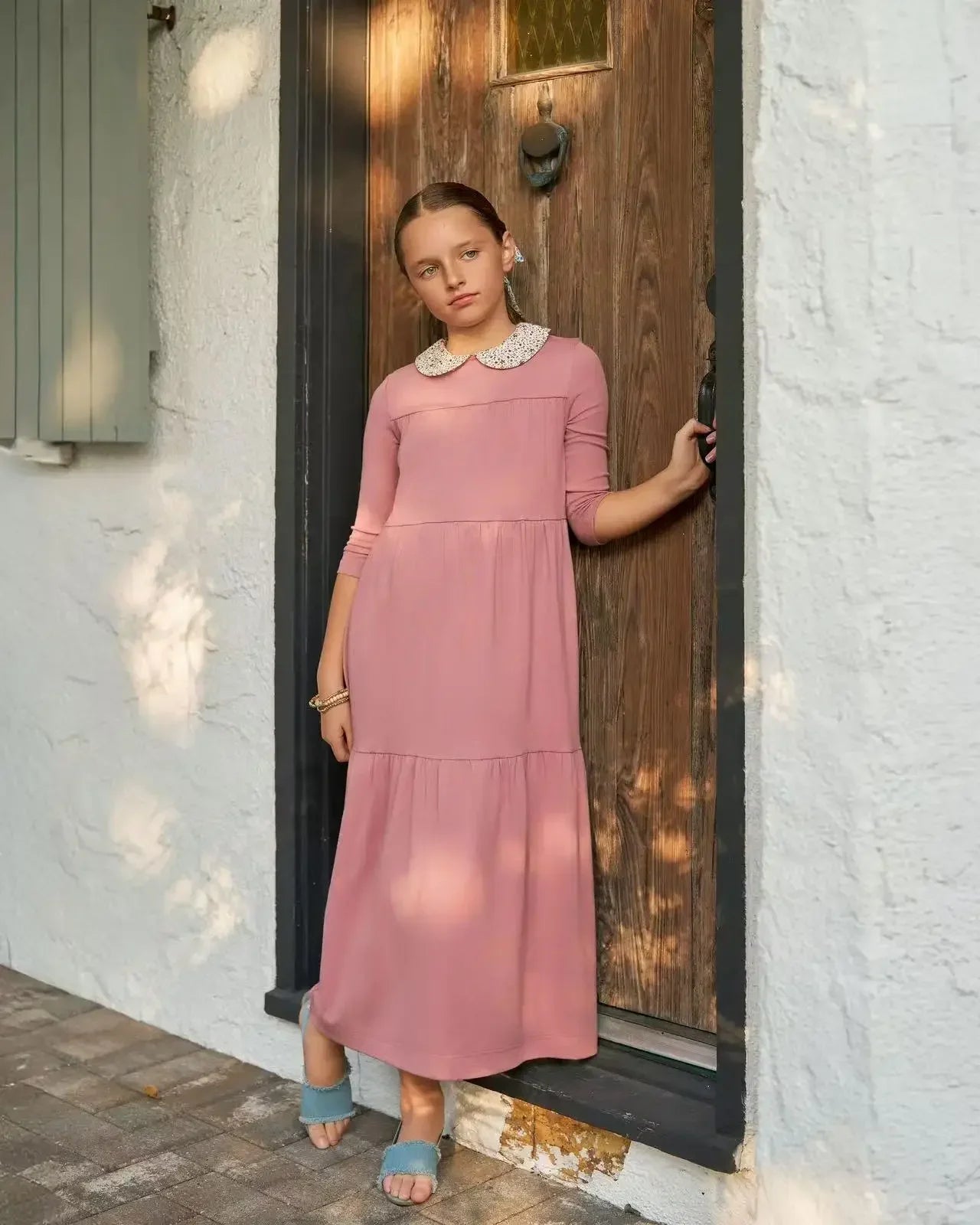 Collar Design Summer Casual Family Matching Clothing Set