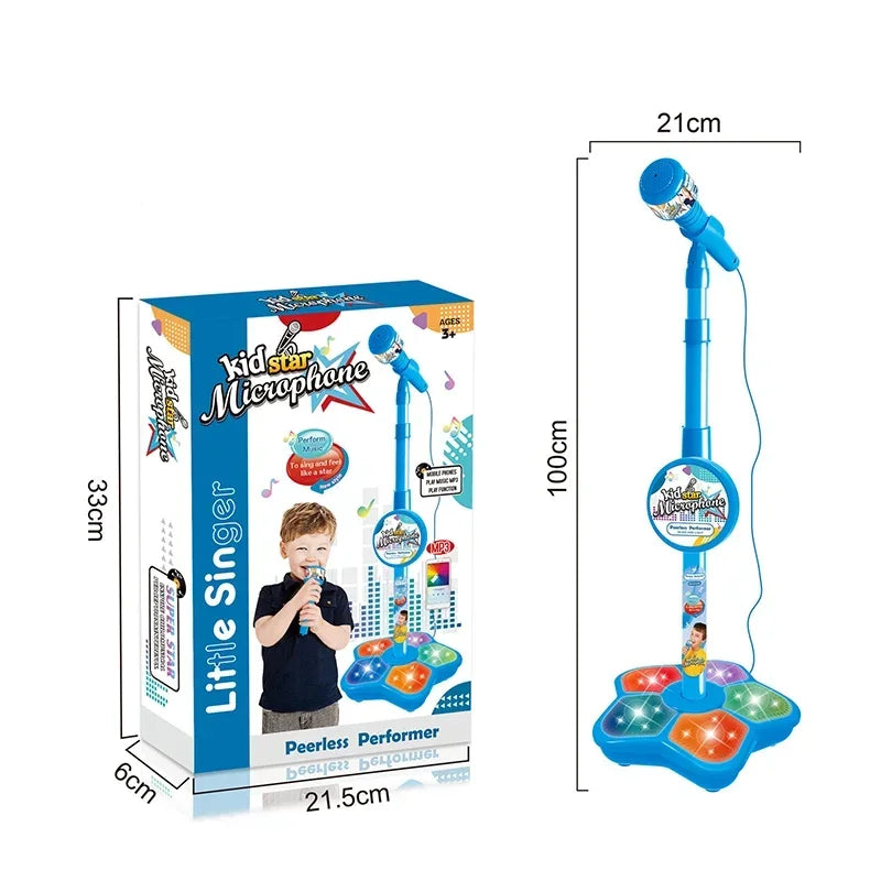 Karaoke Song Microphone with Stand for Kids Birthday Gift childrensterritory