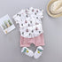 Baby Boy Pyramid Design Short-sleeved Shirt and Shorts Set childrensterritory