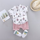Baby Boy Pyramid Design Short-sleeved Shirt and Shorts Set childrensterritory