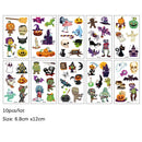 Cute Funny 10Pcs Luminous Halloween Tattoo Stickers childrensterritory