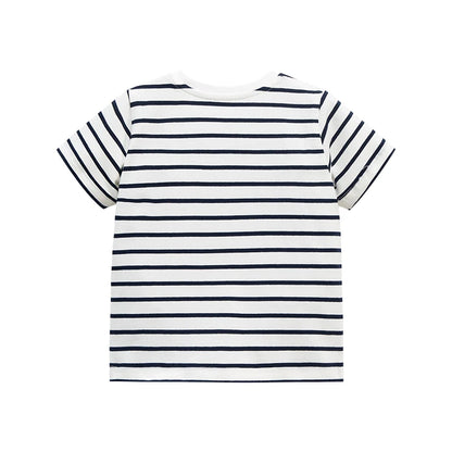 Girls Soft Cartoon Flower design Striped T Shirts childrensterritory