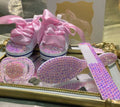 Luxury Keepsake Diamond Baby Bottles and Shoes Headband Set childrensterritory