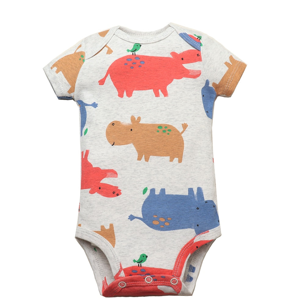 5PCS/Lot Baby Boys Girls Short Sleeve Printed Bodysuits childrensterritory