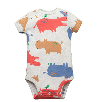 5PCS/Lot Baby Boys Girls Short Sleeve Printed Bodysuits childrensterritory