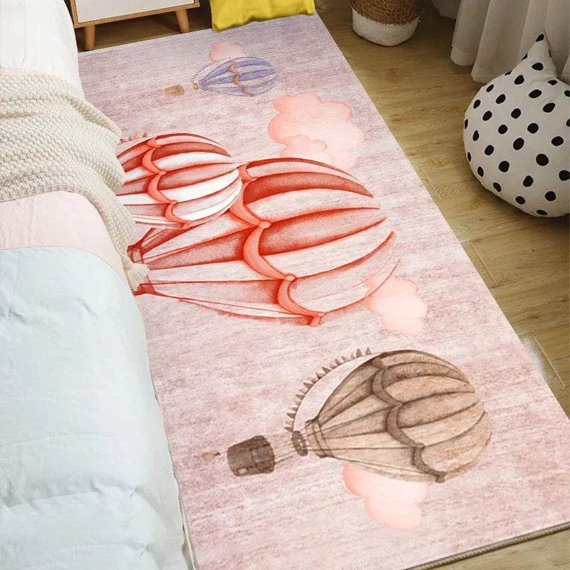 Cute Cartoon Girly Large Area Rugs for Kids Bedroom, Living Room