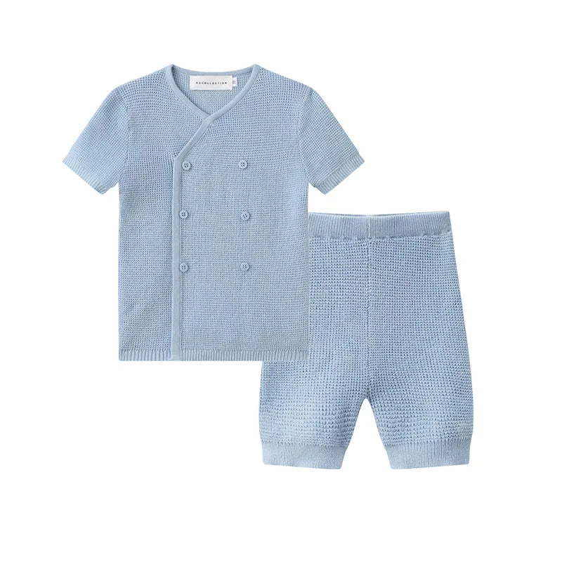 Sister and Brother Matching Cotton Floral and Knitted Clothes Set childrensterritory