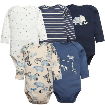 Baby Cartoon Printed Long Sleeve Cotton Jumpsuit