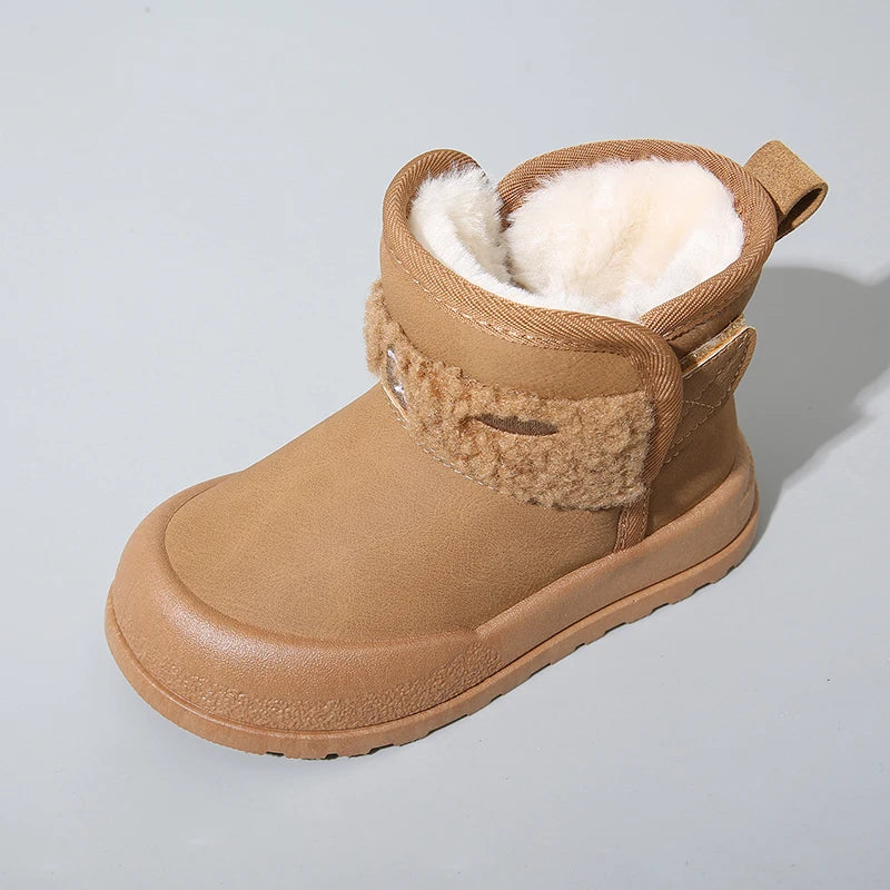 Kids’ Casual Snow Shoes with Plush Fur Accents