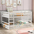 Ladder-equipped Twin Over Twin Bunk Bed for Kids Room childrensterritory