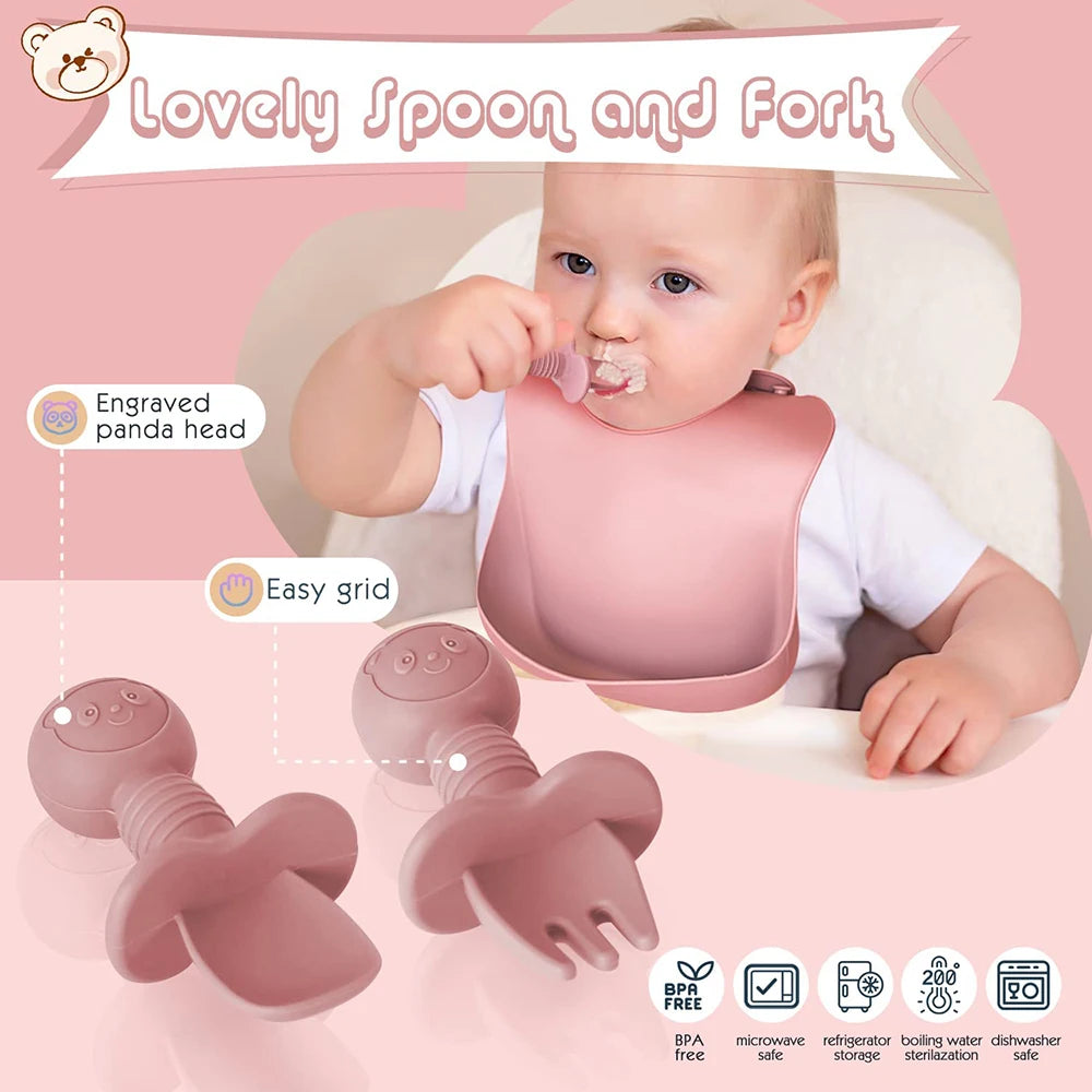 Baby 6/8-piece Silicone Tableware Set