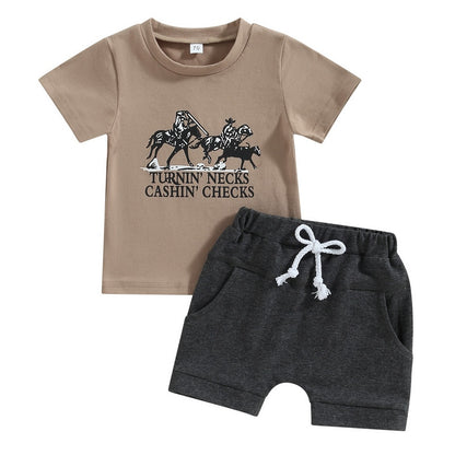 Baby Boys Short Sleeve Tops and Shorts Set for Summer childrensterritory