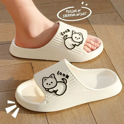 EVA Flat Heel Cat Print Comfortable Women&