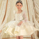 Kids Girls Glitter Sequin Puffy Dresses For Birthday Party