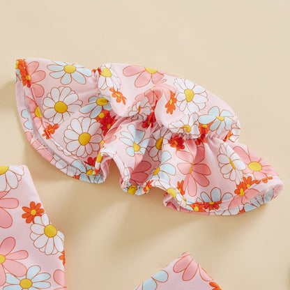Baby/Kids Girls 3PCS Floral Print Swimwear Sets childrensterritory