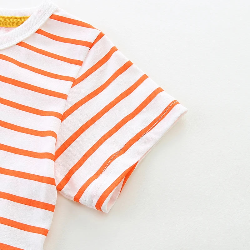 Little Girls Stylish Print Summer Cotton Princess Dresses childrensterritory