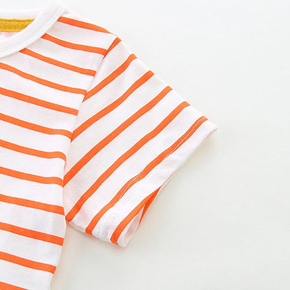 Little Girls Stylish Print Summer Cotton Princess Dresses childrensterritory